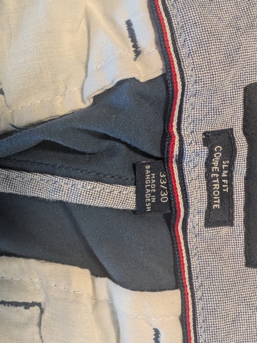 Tommy Hilfiger Slim Fit Men’s Jeans - Navy with Red & White Trim